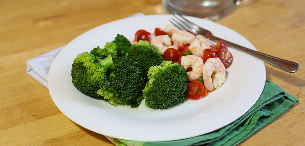 Rezeptbild zu Brokkoli-Garnelen Gemüse als Abnehmrezept und zum Fettabbau
